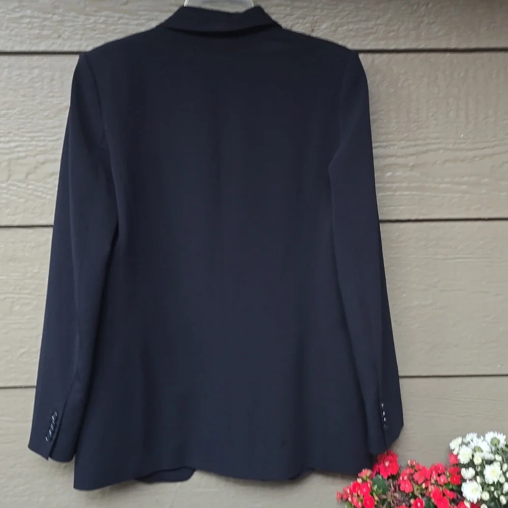 Ann Taylor The Cutaway Black Long Line Blazer 6 - Picture 6 of 8